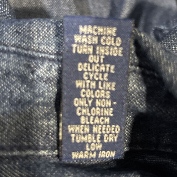 Karen Scott Denim Christmas Shirt Women's Medium Santa Claus Embroidered - Picture 16 of 16